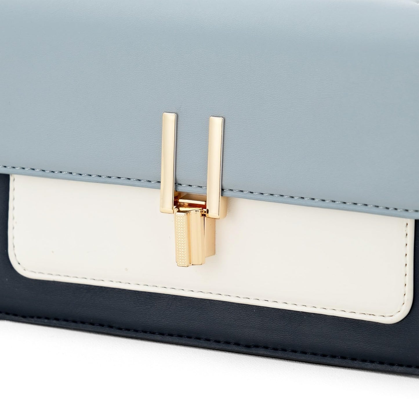 Color-Block Crossbody Bags for Women Leather Cross Body Purses Cute Designer Handbags Shoulder Bag Medium Size