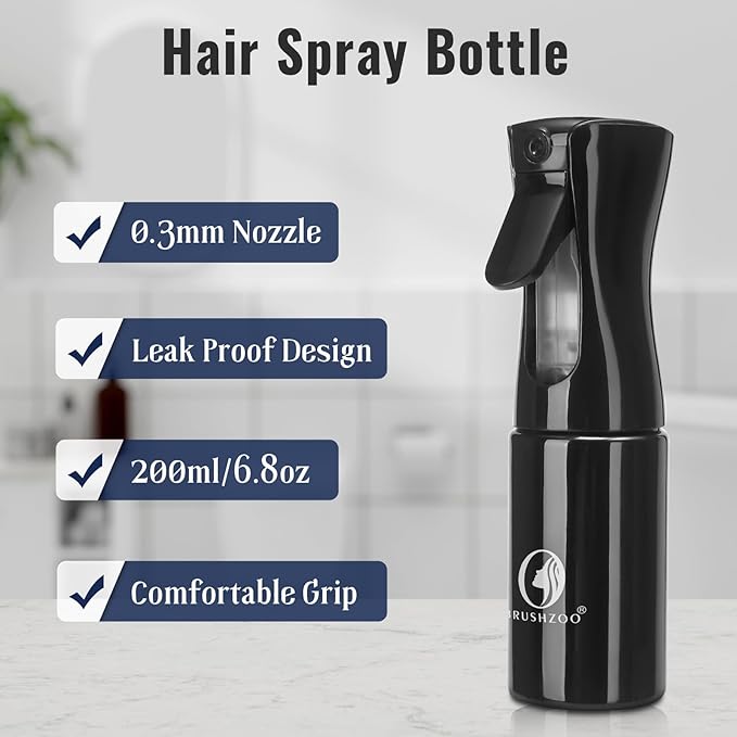 BRUSHZOO Hair Brush Set for Women, Men, and Kids - Detangling Brushes for Curly and Natural 3/4abc Hair, Wide Tooth Comb