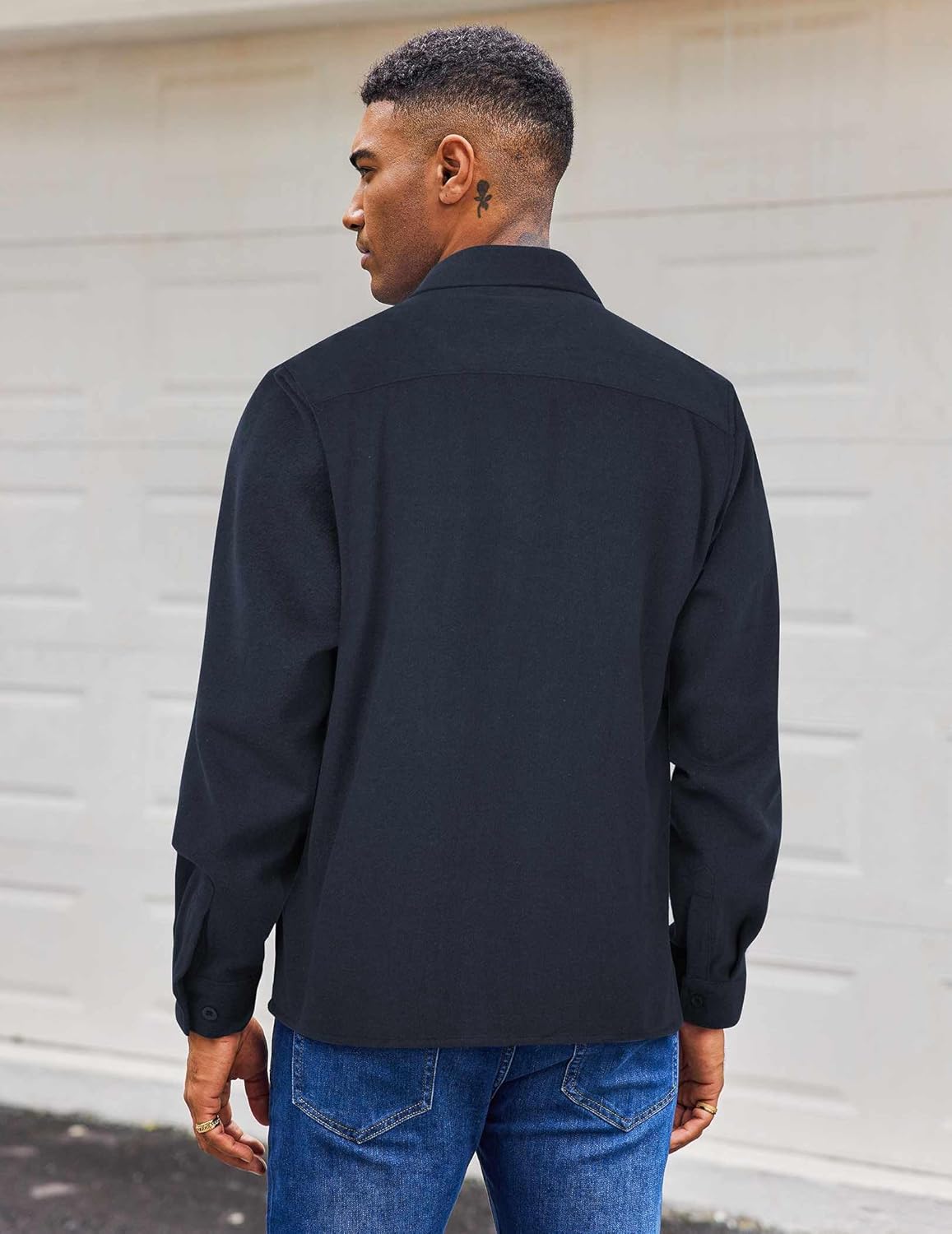 COOFANDY Men's Flannel Shirts Long Sleeve Casual Cotton Plaid Button Down Shirt Jacket with Pockets