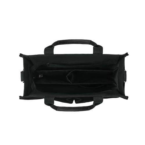 FIORETTO Canvas Tote Bag for Women with Zipper Closure & Individual Compartments for Work College for Teacher & Nurse