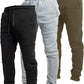 Ultra Performance 3 Pack Fleece Active Tech Joggers for Men, Mens Sweatpants with Zipper Pockets