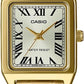 Casio LTP-V007G-9B Women's Rectangular Gold Tone Stainless Steel Roman Gold Dial Dress Watch