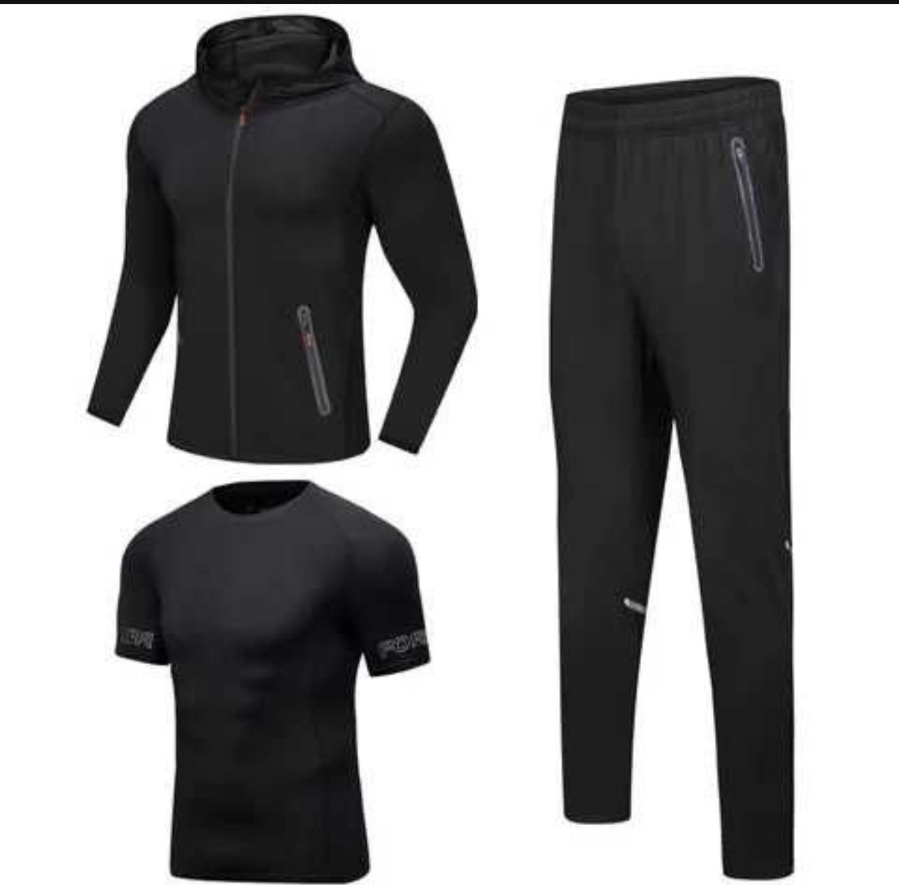 Three Piece Men's Compression Jogging Suit