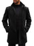 Runcati Mens Pea Coats Single Breasted Stand Collar Casual Slim Fit Trench Coat Mid Long Winter Overcoat with Pockets