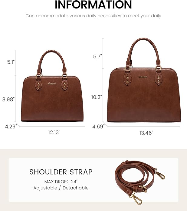 LOVEVOOK Purses and Handbags for Women, Vintage-Style Leather Top Handle Shoulder Bag Satchel Tote Crossbody Purse for Ladies