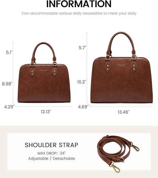 LOVEVOOK Purses and Handbags for Women, Vintage-Style Leather Top Handle Shoulder Bag Satchel Tote Crossbody Purse for Ladies