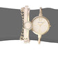 Anne Klein Women's Bangle Watch and Premium Crystal Accented Bracelet Set