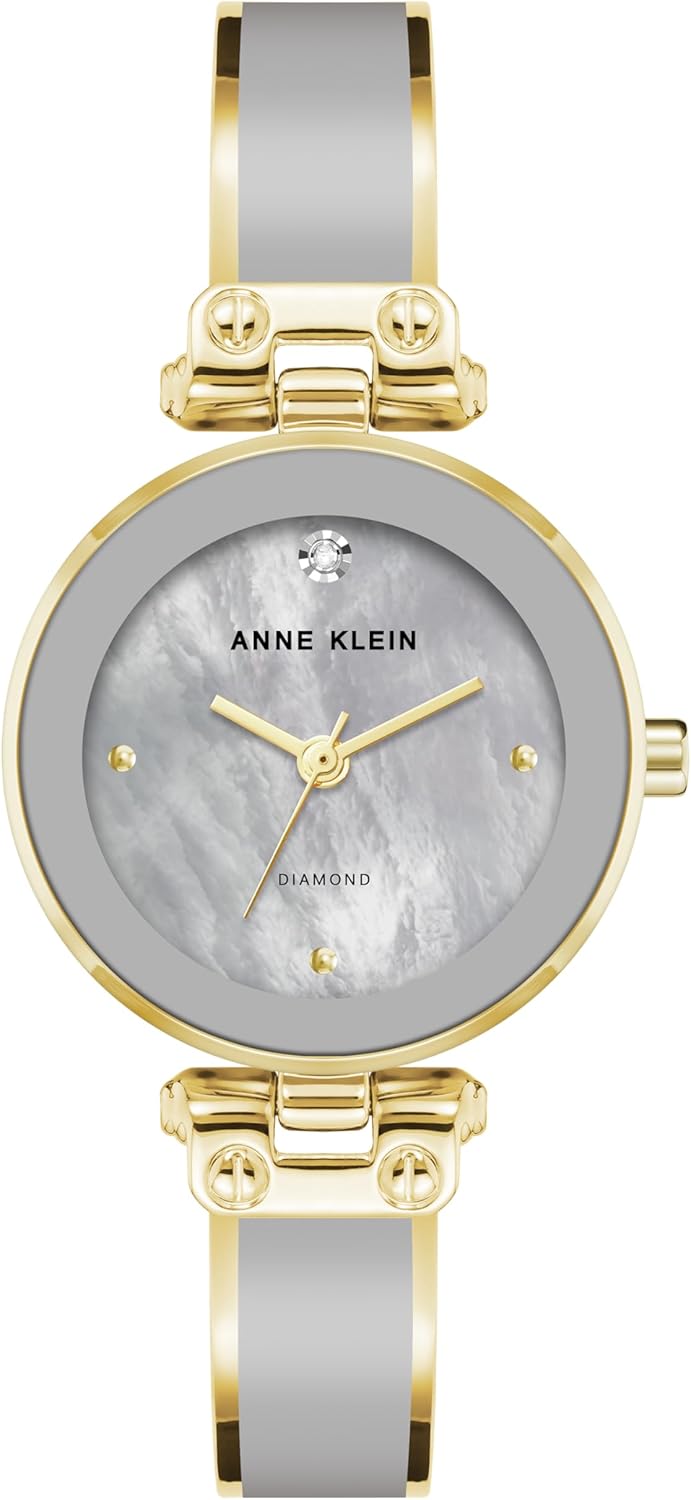 Anne Klein Women's Genuine Diamond Dial Bangle Watch