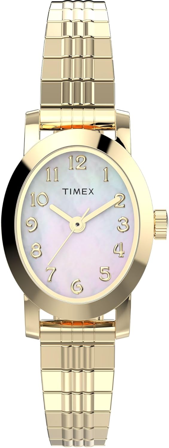 Timex Women's Cavatina Watch - TPearl Dial Gold-Tone Case