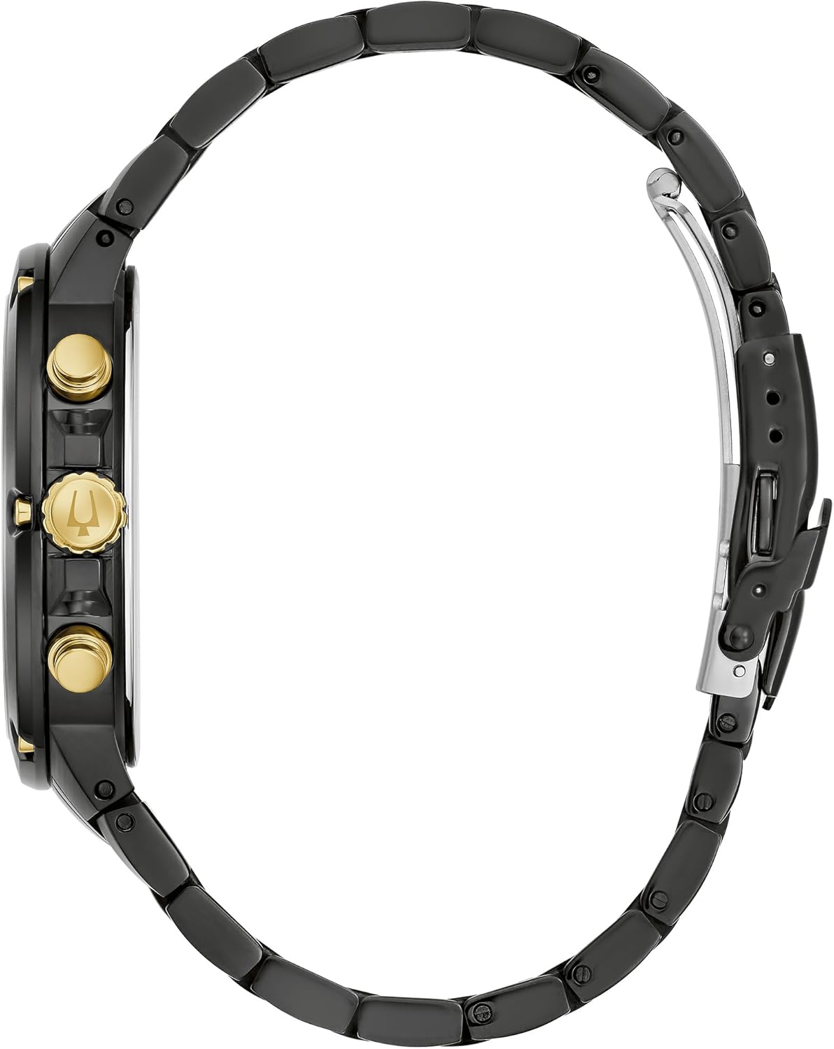 Bulova Men's Classic 6-Hand Chronograph Diamond Quartz Black Ion Plated Stainless Steel Watch, 24 Hour Time, 43mm, Style:98D190