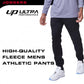 Ultra Performance 3 Pack Fleece Active Tech Joggers for Men, Mens Sweatpants with Zipper Pockets