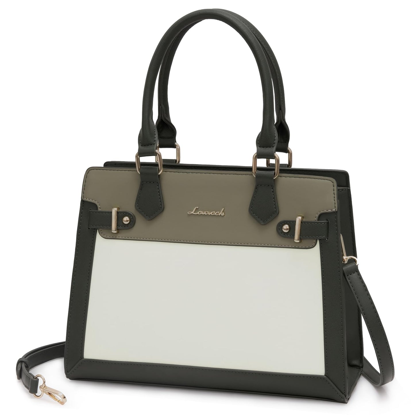 LOVEVOOK Purses and Handbags for Women, Tote Shoulder Bag Satchel Black Purse and PU Leather Top Handle for ladies