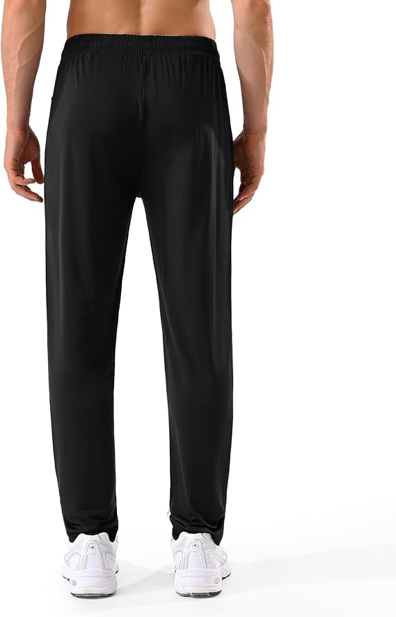 5 Pack Mens Sweatpants with Zipper Pockets Stretch Lightweight Athletic Track Pants for Men Joggers Running Workout Gym