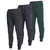 Ultra Performance 3 Pack Fleece Active Tech Joggers for Men, Mens Sweatpants with Zipper Pockets