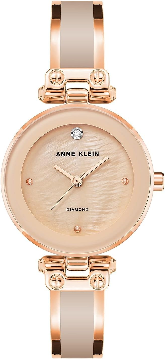 Anne Klein Women's Genuine Diamond Dial Bangle Watch