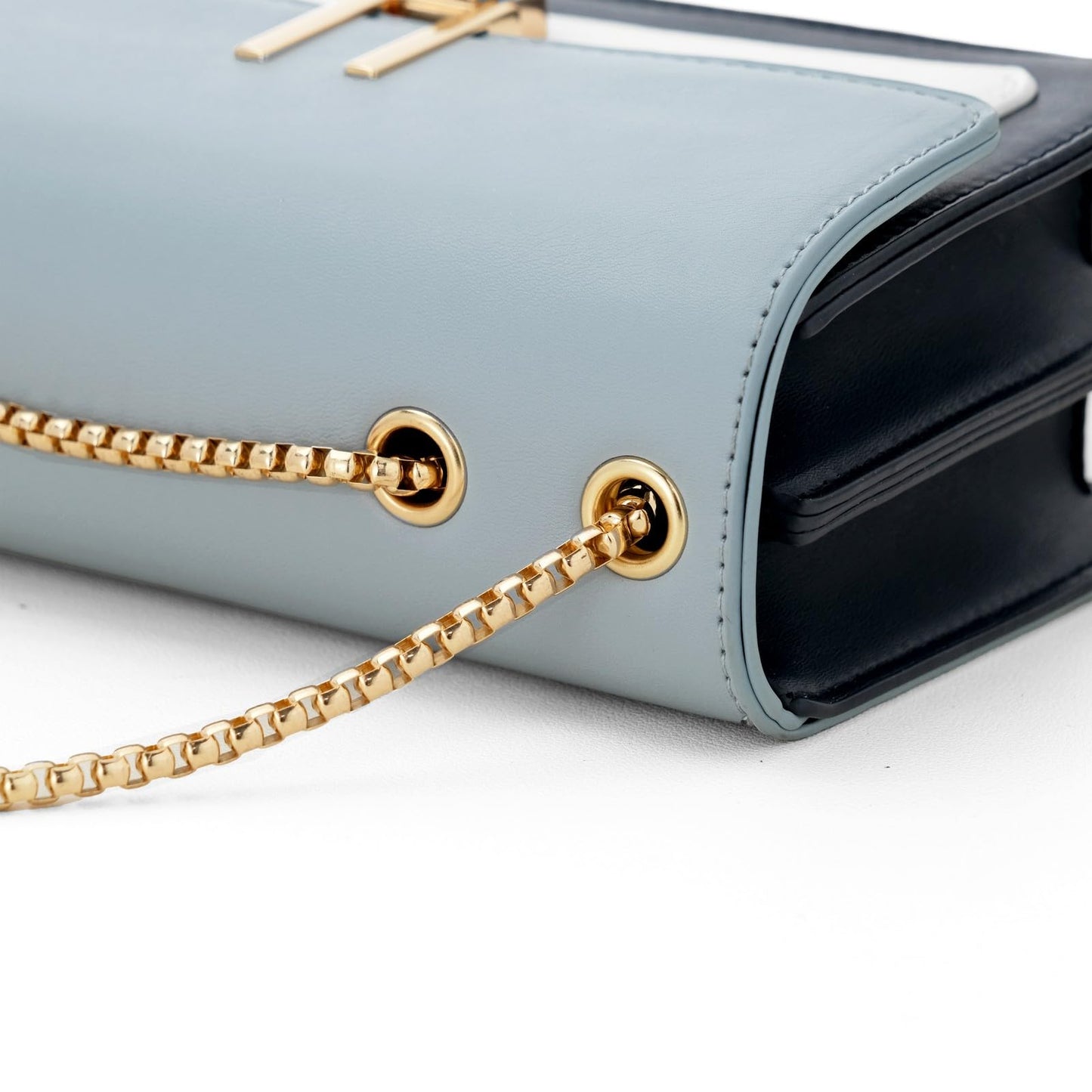 Color-Block Crossbody Bags for Women Leather Cross Body Purses Cute Designer Handbags Shoulder Bag Medium Size