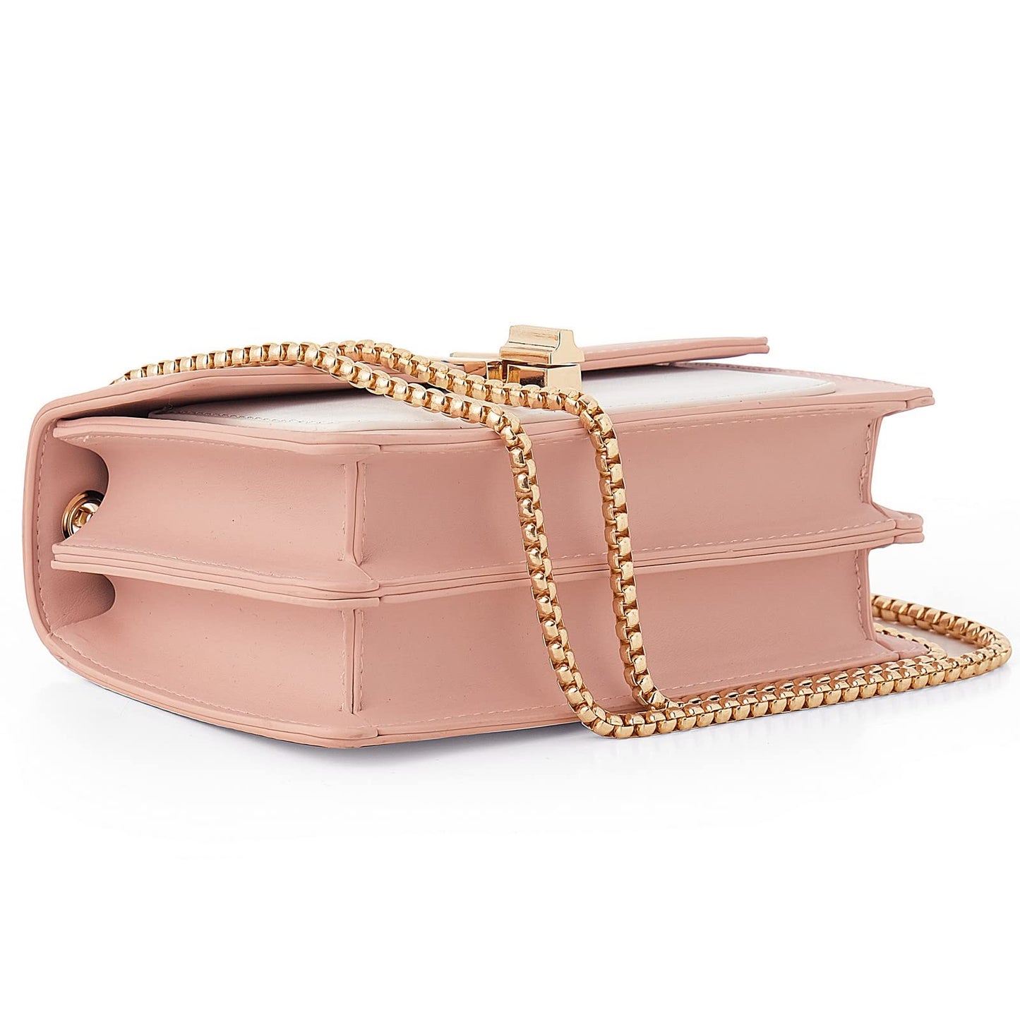 Color-Block Crossbody Bags for Women Leather Cross Body Purses Cute Designer Handbags Shoulder Bag Medium Size