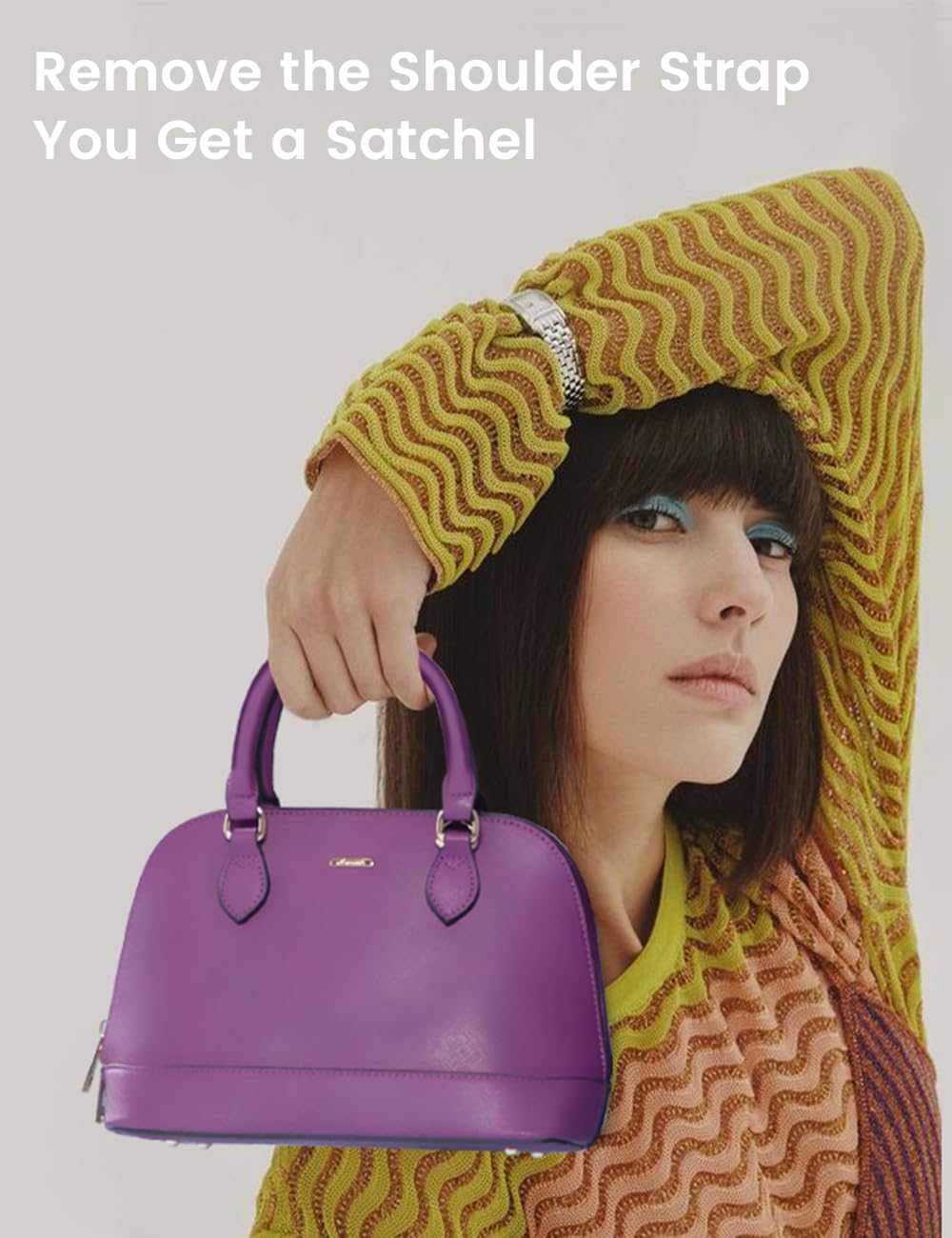 LOVEVOOK Purse for Women Small Crossbody Bags Classic Double Zip Top Handle Dome Satchel Bag