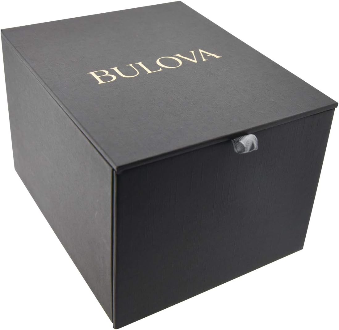 Bulova Men's Classic 6-Hand Chronograph Diamond Quartz Black Ion Plated Stainless Steel Watch, 24 Hour Time, 43mm, Style:98D190