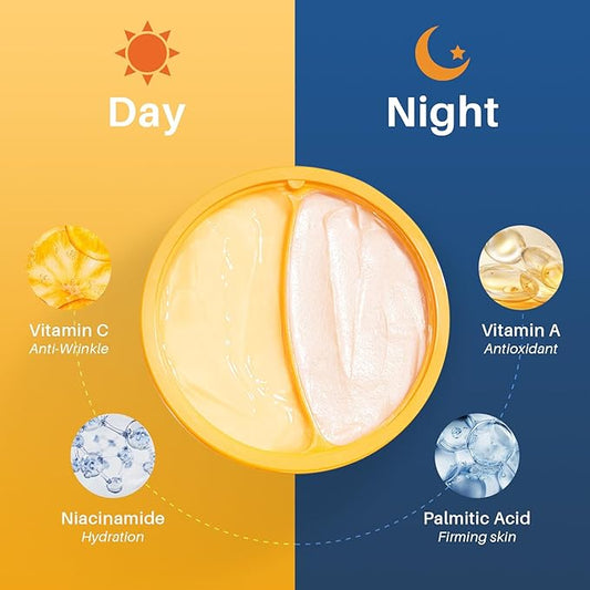 Day/Night Cream Set, Anti-Wrinkle Hydrating Day Gel with Vitamin C, Firming Renewal Night Cream