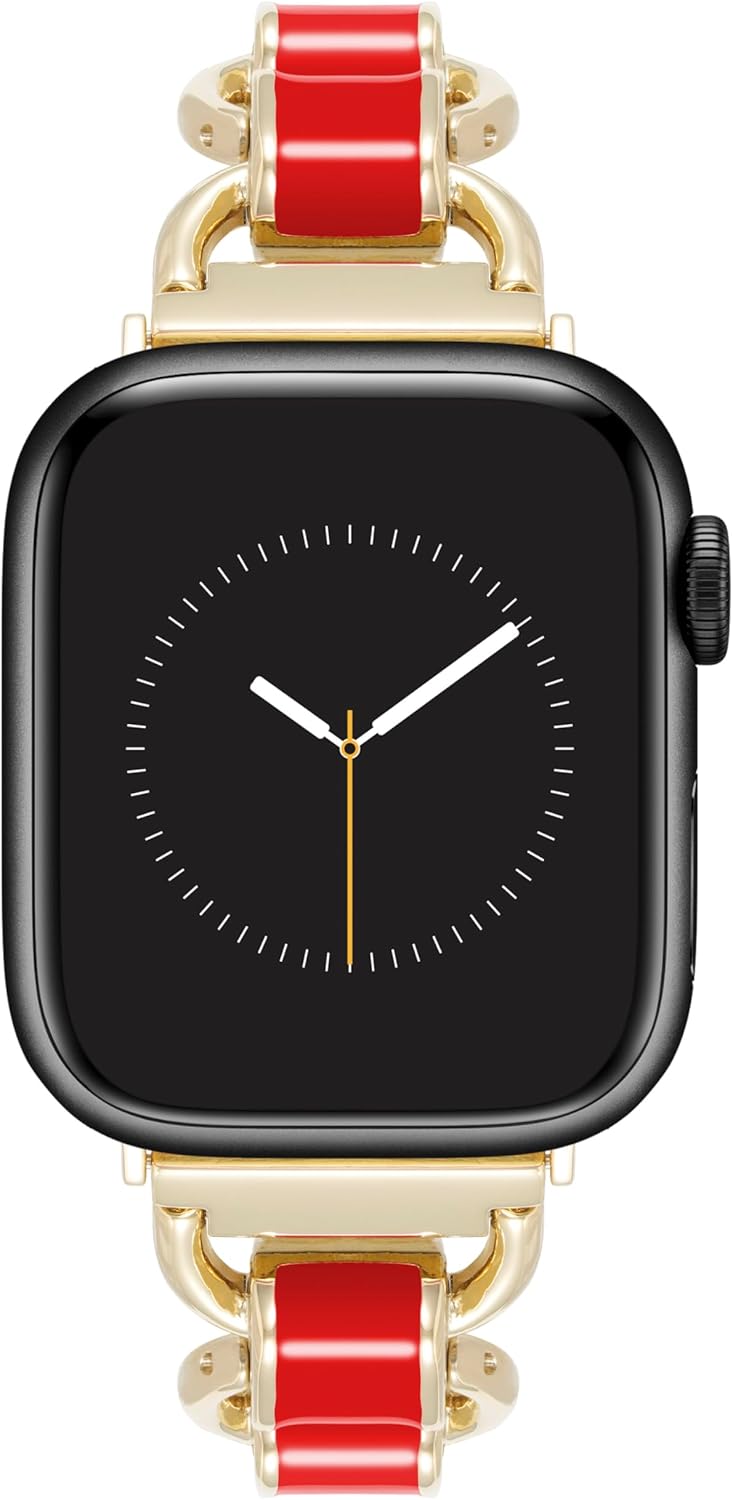 Anne Klein Fashion Chain Bracelet for Apple Watch, Secure, Adjustable, Apple Watch Replacement Band, Fits Most Wrists