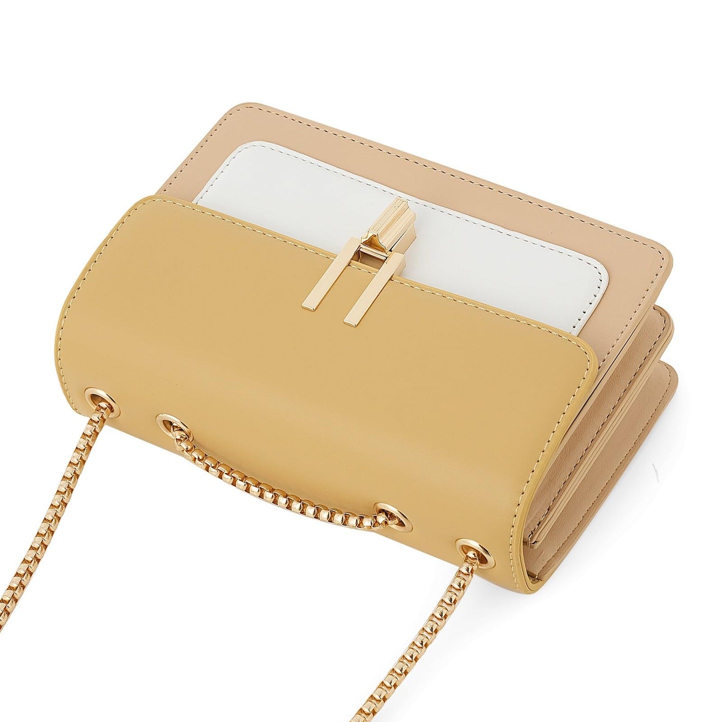 Color-Block Crossbody Bags for Women Leather Cross Body Purses Cute Designer Handbags Shoulder Bag Medium Size