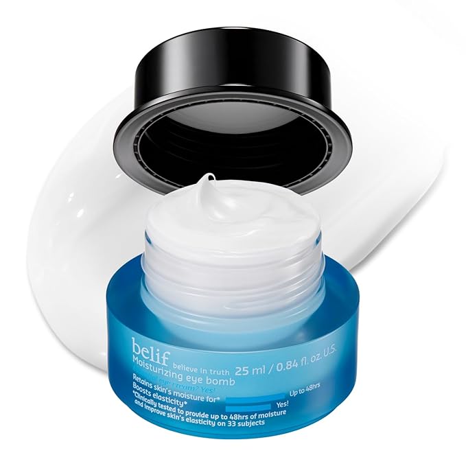 belif Peptide Eye Bomb, Anti-Aging Eye Cream for Wrinkles, Fine Lines, Crow’s Feet & Eye Bags, 48hr Hydration with Ceramide