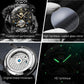 OLEVS Automatic Gold Watches for Men Luxury Classic Stainless Steel Calendar Luminous Waterproof Watches for Men