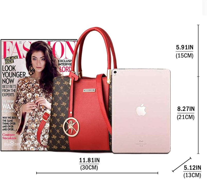 KURGOOL Women Purses and Handbags Top Handle Satchel Shoulder Bags Messenger Tote Bag for Ladie