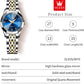 OLEVS Womens Watch Fashion Dress Diamond Female Watches for Ladies Analog Quartz Stainless Steel Waterproof Luminous Day Date Two Tone Wristwatch