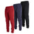 Ultra Performance 3 Pack Fleece Active Tech Joggers for Men, Mens Sweatpants with Zipper Pockets