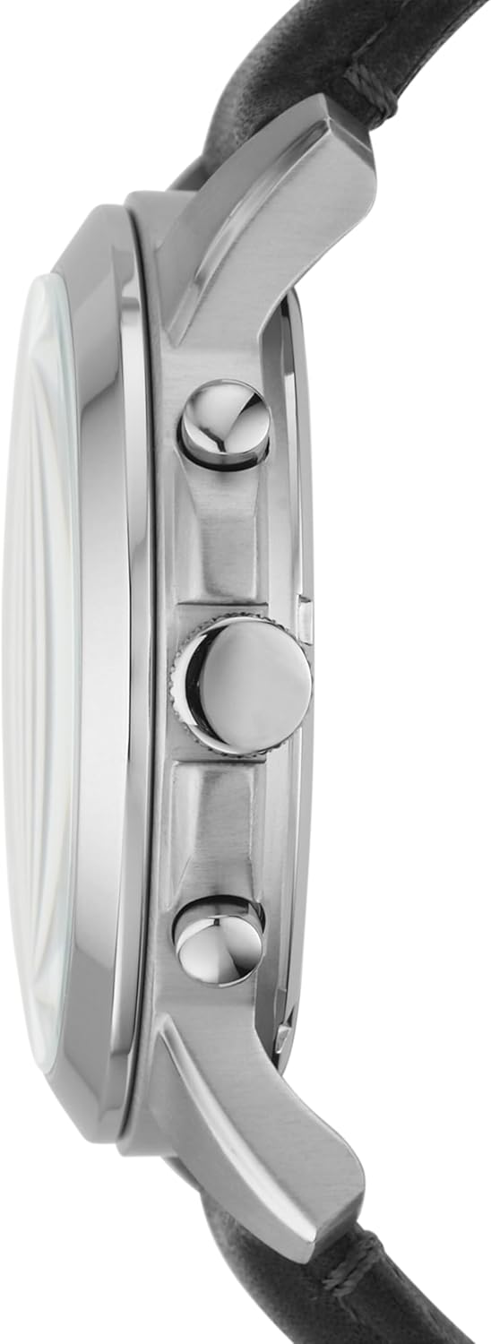 Fossil Men's Grant Quartz Stainless Steel and Leather Chronograph Watch