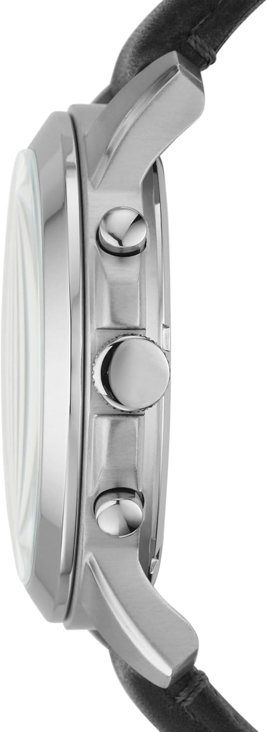 Fossil Men's Grant Quartz Stainless Steel and Leather Chronograph Watch