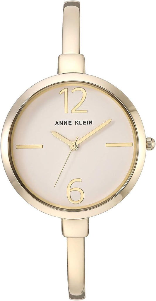 Anne Klein Women's Bangle Watch and Premium Crystal Accented Bracelet Set