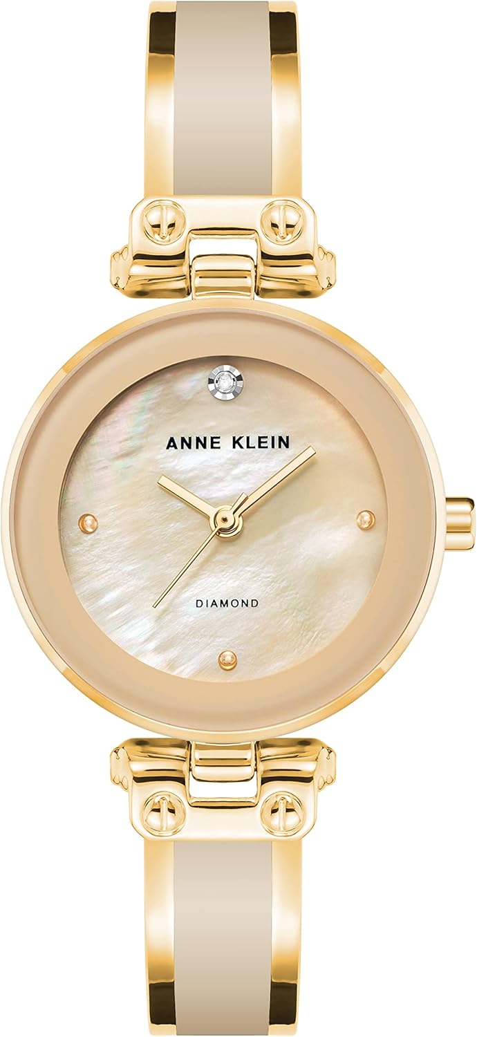 Anne Klein Women's Genuine Diamond Dial Bangle Watch