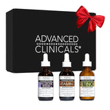 Advanced Clinicals 3 Pack Face Serum Essentials Set | Brightening Vitamin C, Firming Retinol, & Hydrating Hyaluronic Acid Serum Gift Box | Travel Size Gift For Women | Anti Aging Skin Care Products