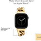 Anne Klein Fashion Chain Bracelet for Apple Watch, Secure, Adjustable, Apple Watch Replacement Band, Fits Most Wrists