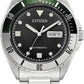 Citizen Men's Automatic Stainless Steel Watch, Silver-Tone Bracelet, Black Dial, 3 Hand Day/Date. (Model: NH7531-50E)
