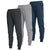 Ultra Performance 3 Pack Fleece Active Tech Joggers for Men, Mens Sweatpants with Zipper Pockets