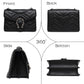 MYHOZEE Crossbody Bags for Women - Snake Printed Clutch Purses Leather Chain Shoulder Bags Evening Handbags