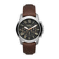 Fossil Men's Grant Quartz Stainless Steel and Leather Chronograph Watch