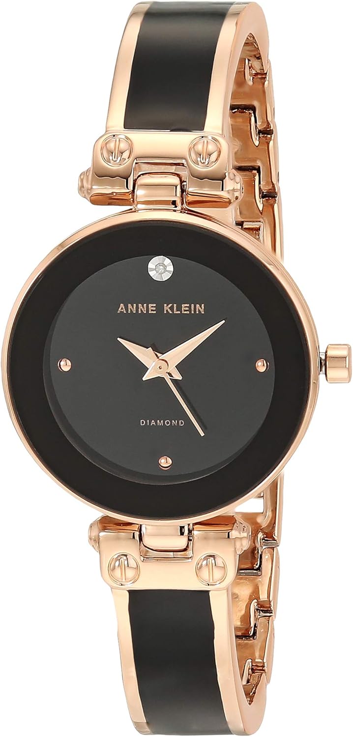 Anne Klein Women's Genuine Diamond Dial Bangle Watch