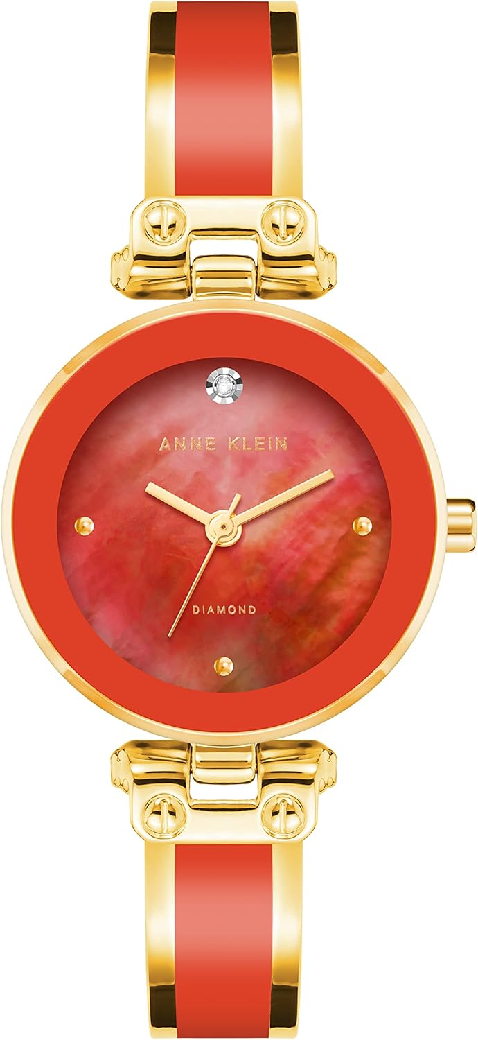 Anne Klein Women's Genuine Diamond Dial Bangle Watch