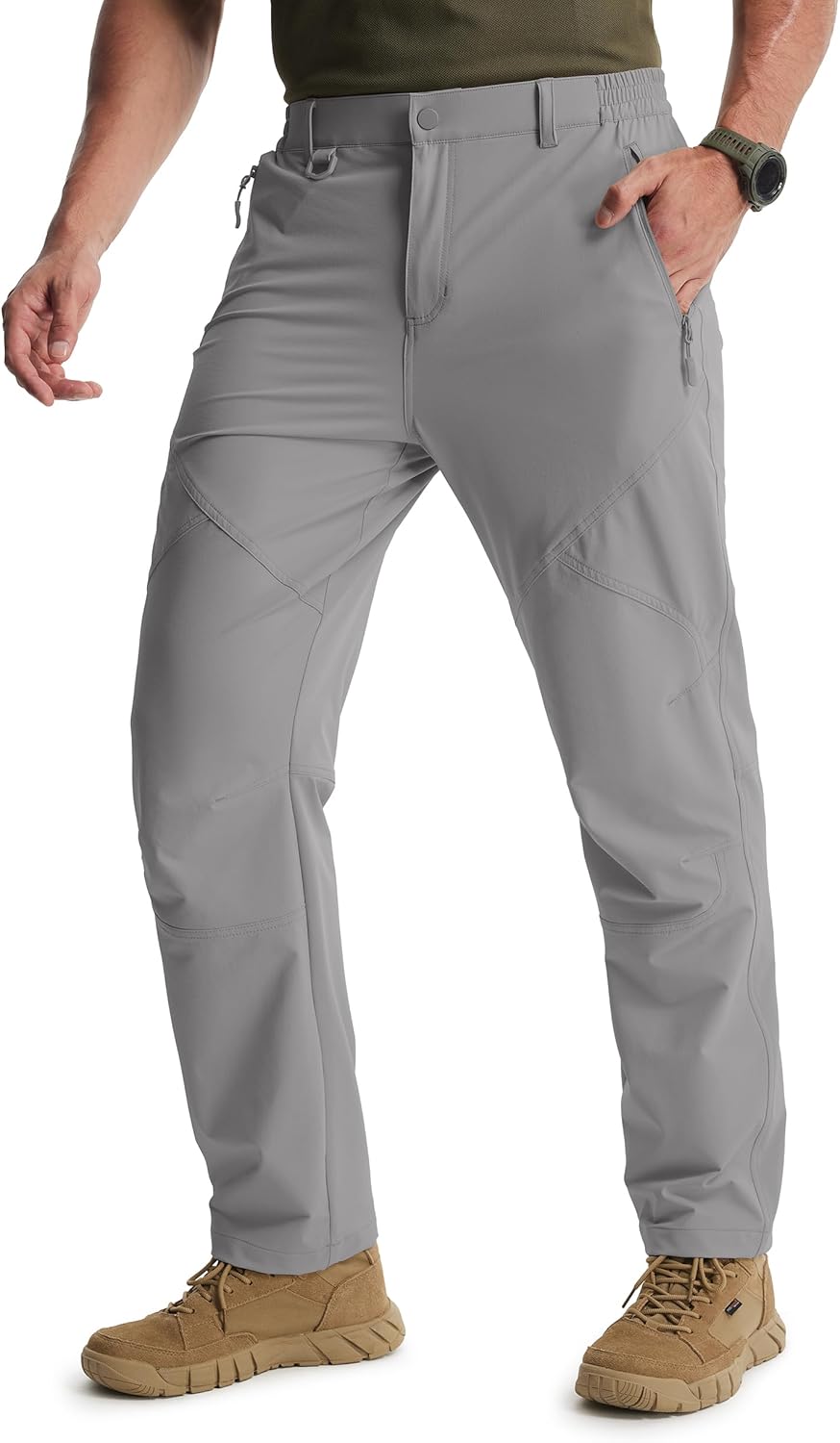 Libin Mens Hiking Pants Lightweight Tactical Cargo Pants Quick Dry Water Resistant Stretchy Straight Leg Travel Trousers
