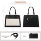 LOVEVOOK Purses and Handbags for Women, Tote Shoulder Bag Satchel Black Purse and PU Leather Top Handle for ladies