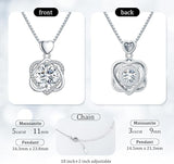 Visit the Fullove Store InfinityLove Heart Necklaces for Women, 5-3 Carats Moissanite, Sterling Silver Pendant Jewelry,