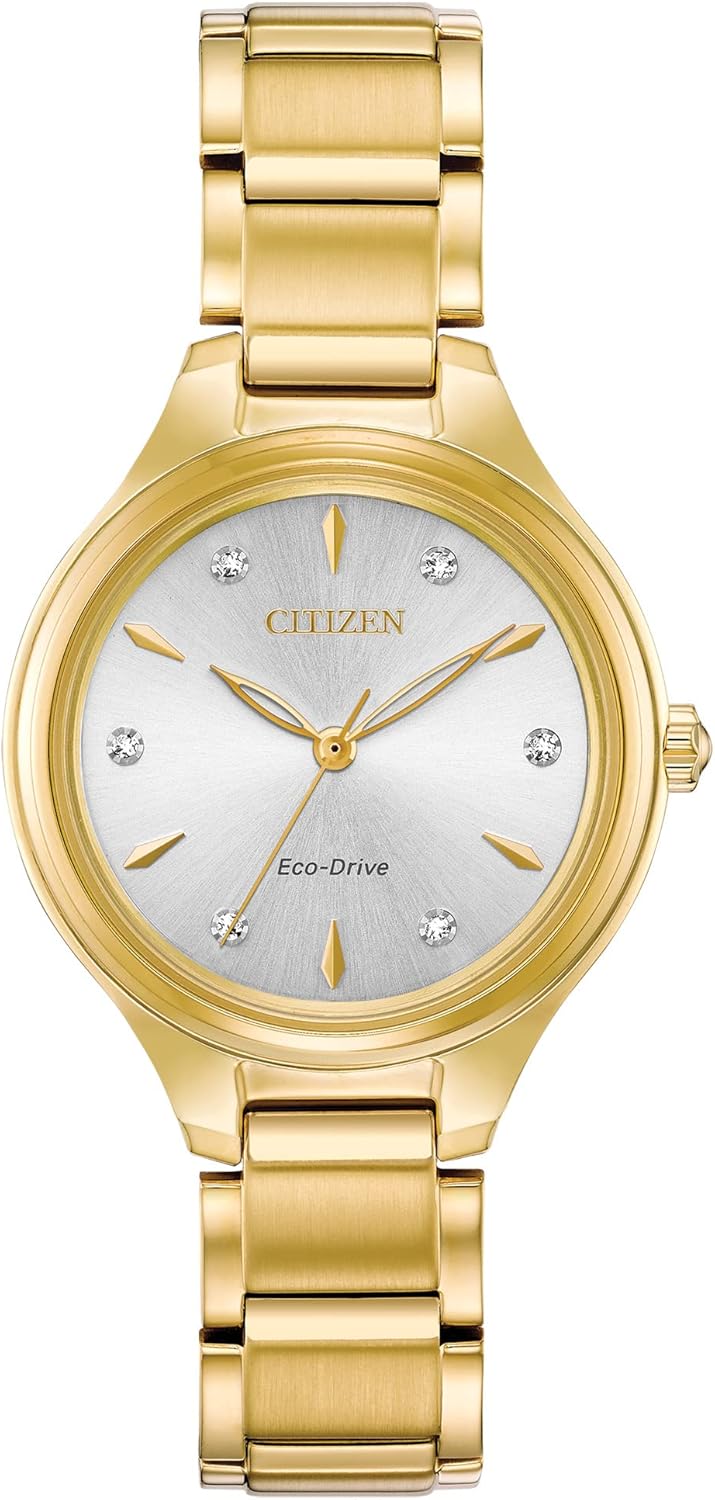 Citizen Eco-Drive Corso Womens Watch, Stainless Steel, Diamond