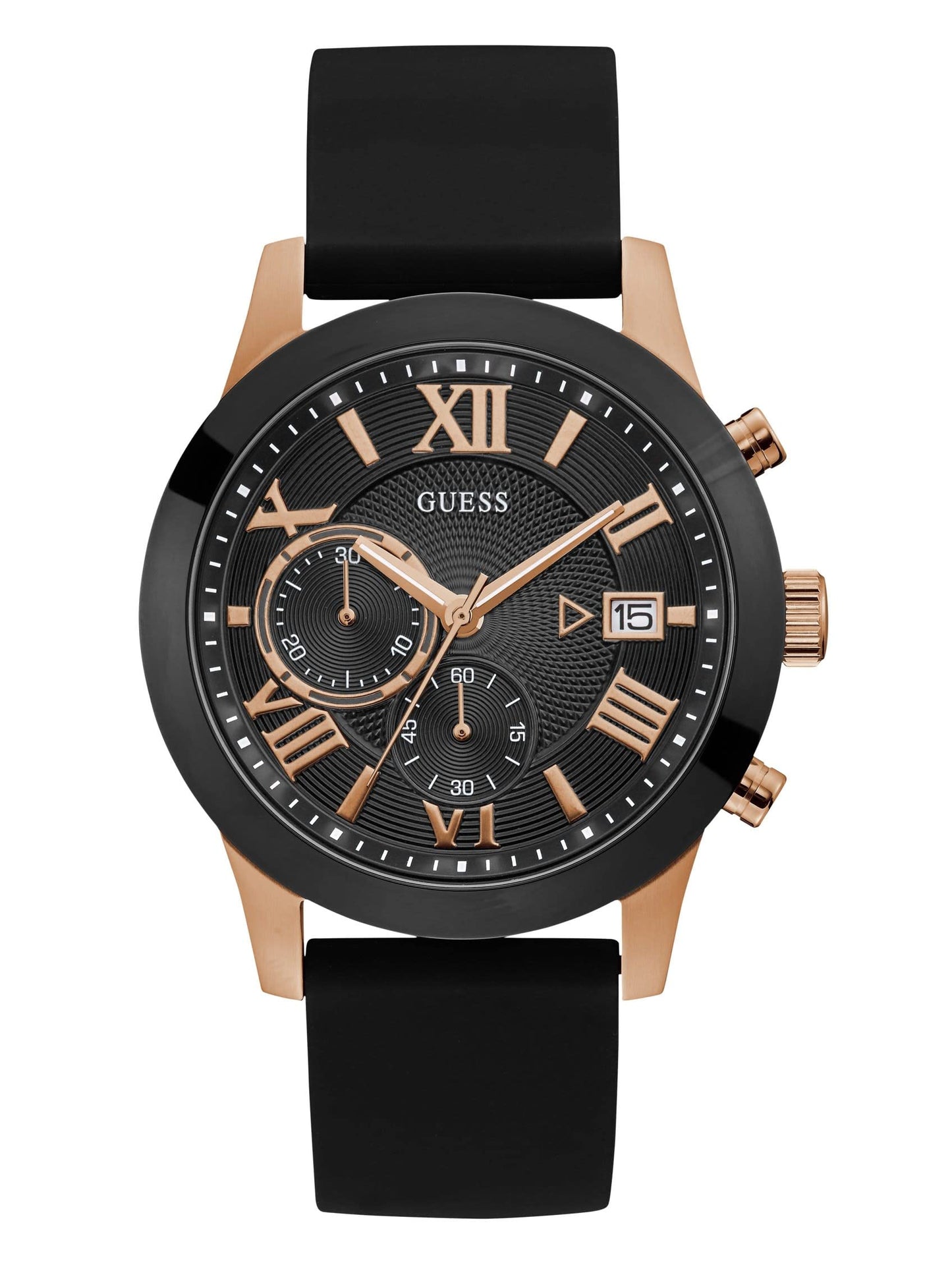 GUESS Men's Stainless Steel Gunmetal Chronograph Bracelet Watch