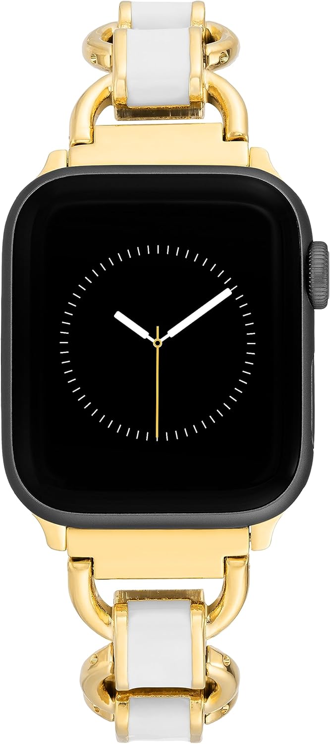 Anne Klein Fashion Chain Bracelet for Apple Watch, Secure, Adjustable, Apple Watch Replacement Band, Fits Most Wrists