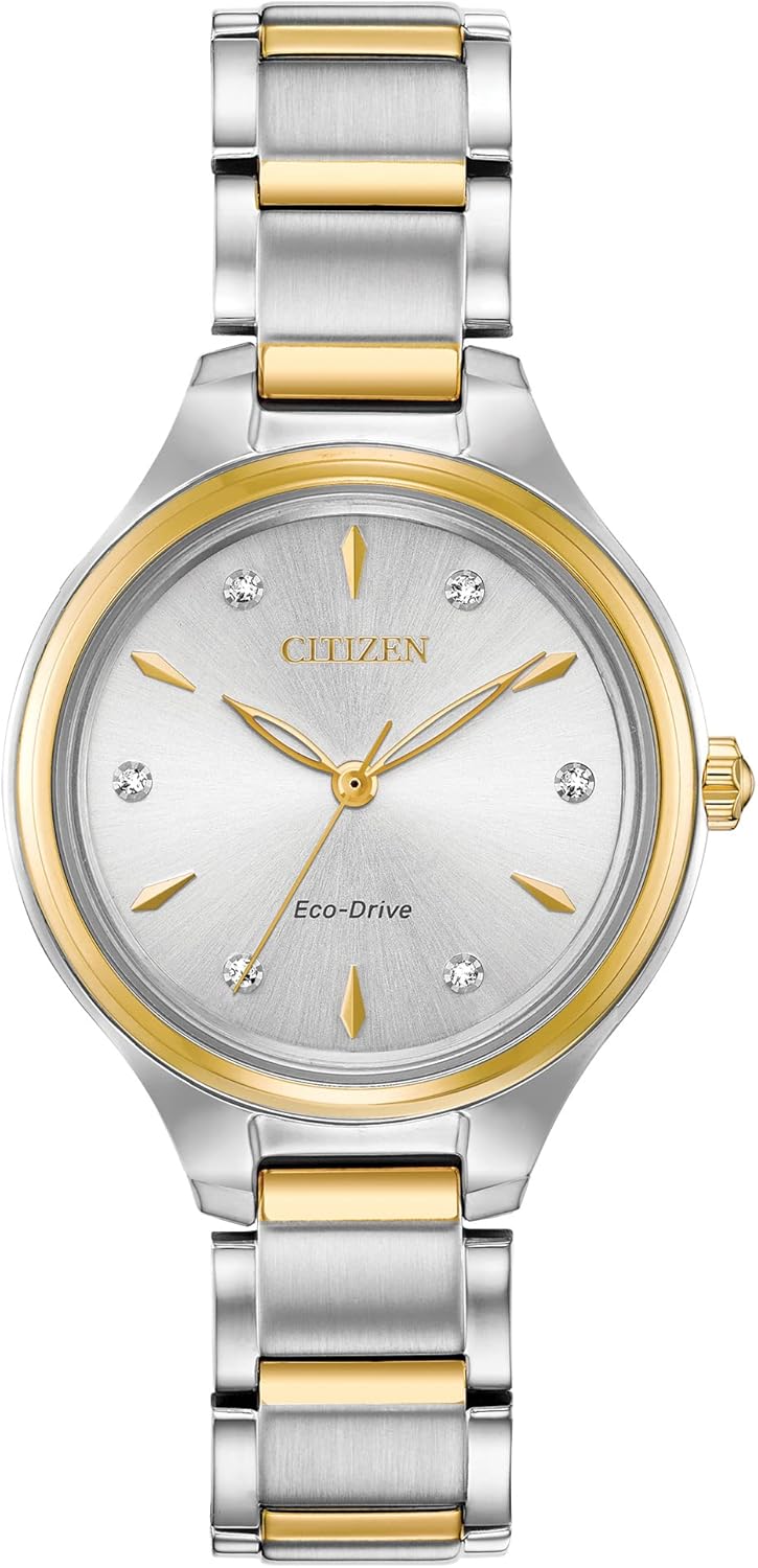 Citizen Eco-Drive Corso Womens Watch, Stainless Steel, Diamond